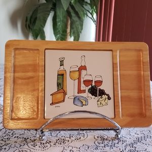 Wood Ceramic Cheese Board.